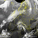 Bewolking in Europa op dit moment