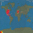 Carte de la foudre dans le monde