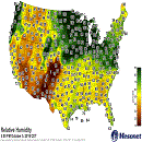 Relative humidity in the USA