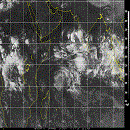 Infraroodbeeld van de Indische Oceaan