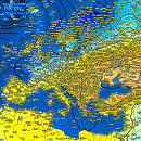 Atmospheric pressure now in Europe